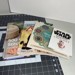 Lot of 5 Crochet books charts patterns Patterns booklets craft projects stitches