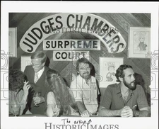 1981 Press Photo Supreme Court Justices at Judges Chambers Bar, Clearwater, FL