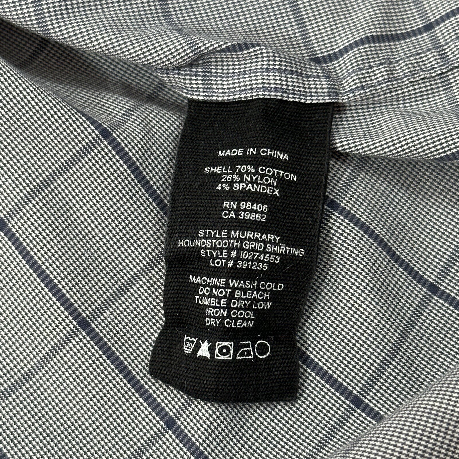 Theory Button Down Shirt Murrary Houndstooth Grid… - image 10