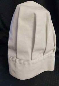 Tall White Cloth Chef's Hat Gros Bonnet Haute Toque New In unopen Bag