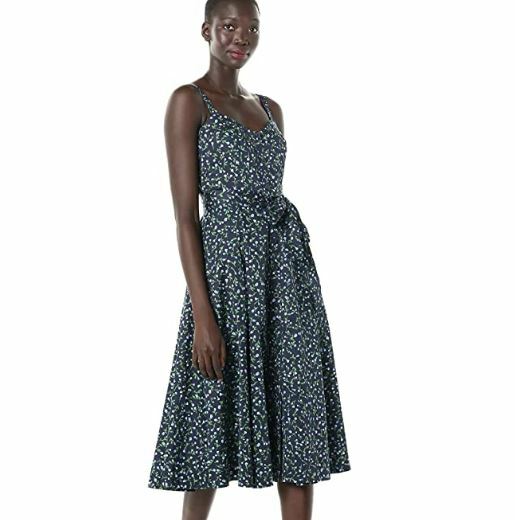 Rachel Roy Womens 0 Blue Green Floral Pockets Clara Midi Fit Flare Dress NWT Rachel Roy Womens 0 Blue Green Floral Pockets Clara Midi Fit Flare Dress NWT