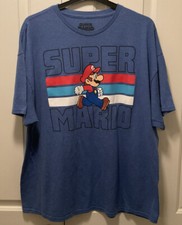 Super Mario Brand Men  s Graphic T-Shirt Nintendo Size 2XL Cotton/Poly EUC