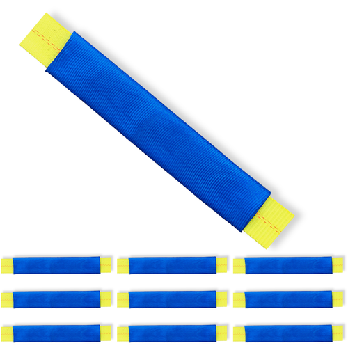 10 Pack 12" Sliding Sleeve Webbing Web Protector for 2" Ratchet Tie Down Strap - 第 1/7 張圖片