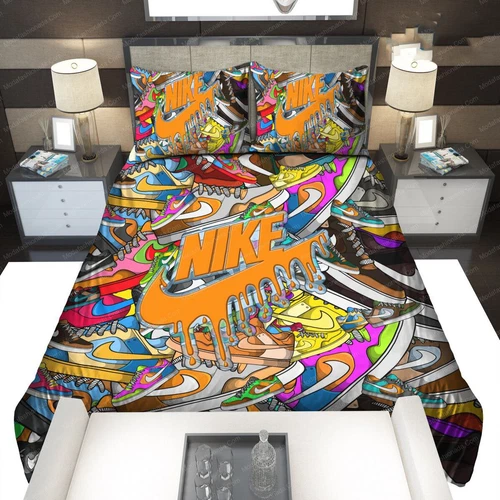 Colorful Shoes Logo Duvet Cover Set Bedding Set Pillowcases UK Double size - Picture 4 of 6