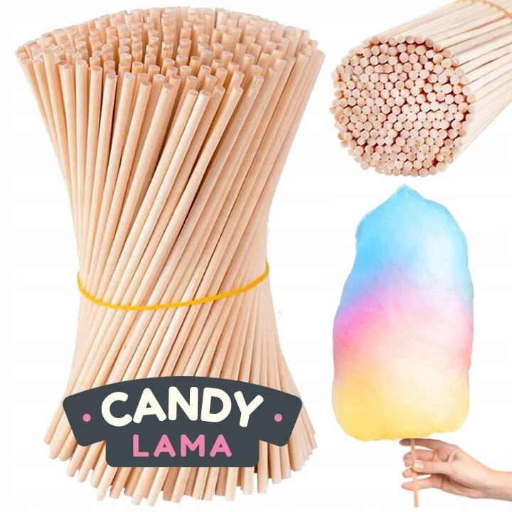 Cotton Candy High-Quality Bamboo Wood Round Sticks 15.inch/38cm 1000pcs - Image 2 of 4