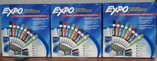 Lot of 3 Expo 80054 Low-Odor Dry Erase Markers 15-Piece to a Set 36C 
