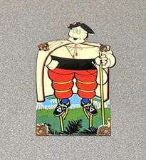 VINTAGE MICHELIN MAN TIRES STILTS PORCELAIN SIGN CAR GAS AUTO OIL