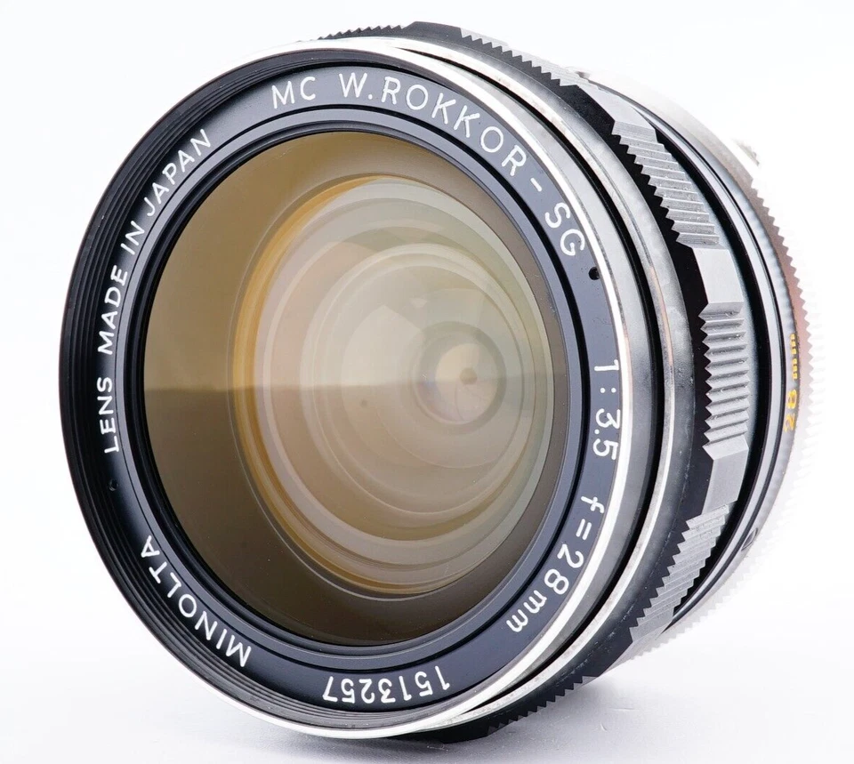 Lente gran angular EX+5 MINOLTA W.ROKKOR SG 28 mm f/3,5 MF para montaje MC de Japón