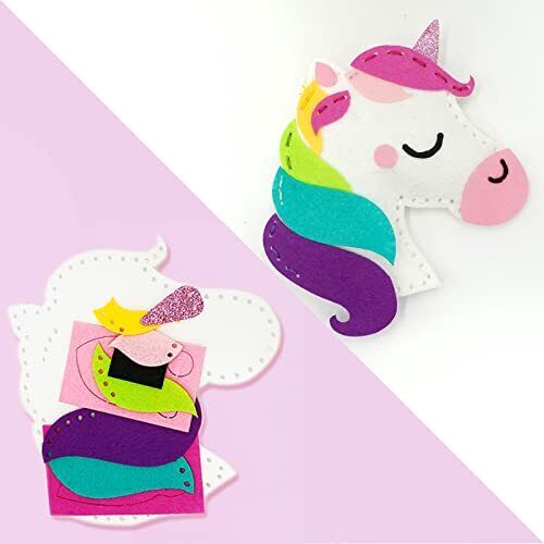 Kids Sewing Kit Make Your Own Creative Felt Plush Animals Toy Craft Unicorn - Picture 5 of 7