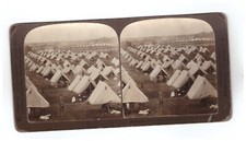 Stereofoto Stereoskopie  USA Camp 2. Army Maneuvers Manassas 1905
