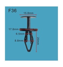 20pcs Oem-cowl Grille Pin Fit Ford W714040s300 By Autobahn88 20pcs Oem-cowl Grille Pin Fit Ford W714040s300 By Autobahn88