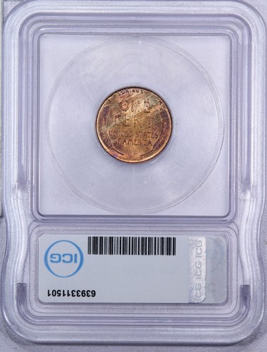 1919 Lincoln Cent 1C ICG MS63 RB - Beautiful color! - Picture 2 of 4
