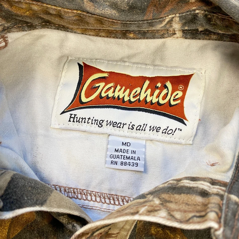 Vintage Gamehide RealTree Camo Button Up Shirt M Hunting Outdoors Long Sleeve - Image 3 of 4