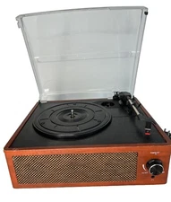 Bluetooth M49 Record Player Belt-Driven 3-Speed Turntable Aux In Line Out