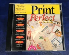 Vintage 1999 Print Perfect Gold Software on CD ROM