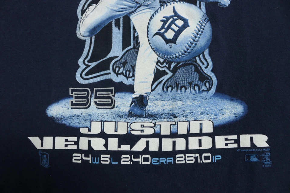 Justin Verlander Shirt Detroit Tigers Mens Large Cy Young Award and MVP Winner - Image 3 of 4