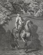 JOHANN ELIAS RIDINGER - the crouppe on the wall of Lincks - copperplate engraving - around 1750