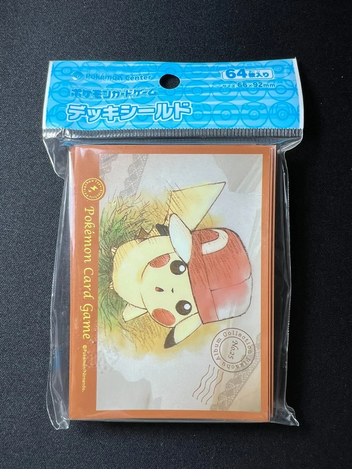 Ash's Hat Pikachu Kalos Version 64 Sleeves Japanese Pokemon Center Sealed LM52 - Image 2 of 4