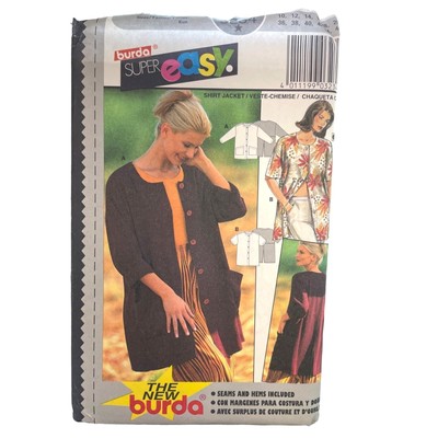 Burda Sewing Pattern 3234 Shirt Jacket Veste Chamise Misses Size 10-20