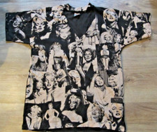 Vintage 1993 Marilyn Monroe All Over Large Fruit of the Loom T-Shirt V-Neck Cut