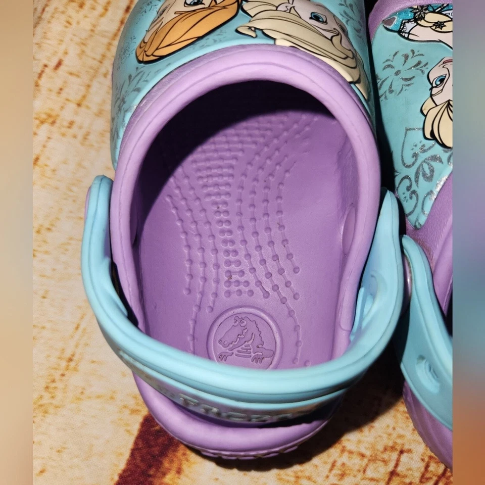 Детские сабо Disney Frozen Crocs Anna Elsa синие фиолетовые без шнуровки - Изображение 4 из 4