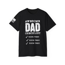 Personalized Awesome Dad T-Shirt, Custom Dad T-Shirt,Father's Day Gift,Dad Shirt