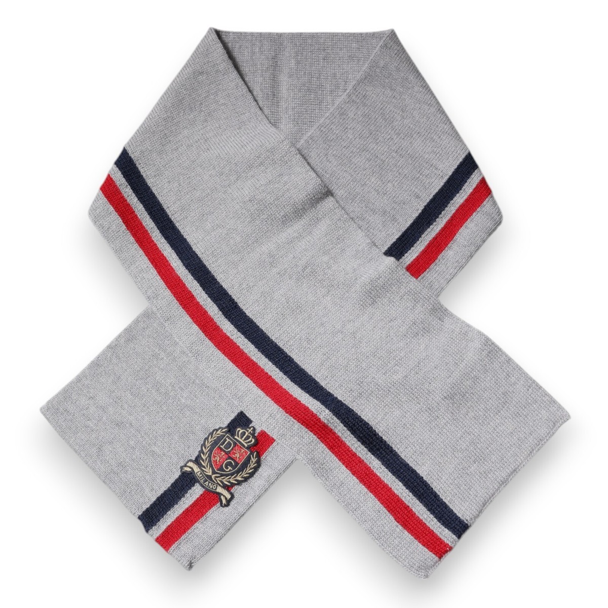 Dolce & Gabbana Gray Knit Scarf Dolce & Gabbana Dolce & Gabbana Gray Cashmere Knitted Wrap  main image 2