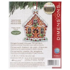 Dimensions Plastic Canvas Ornament Kit 3.25"X4.25"-Gingerbread House (14 Count)