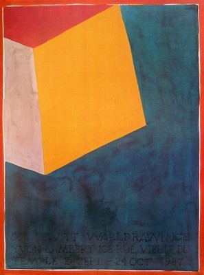 Sol LeWitt Ausstellungsposter vertikale Größe 20,8 x 15,7 Zoll bunt ungerahmt