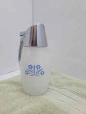 Vintage Corning Gemco Blue Cornflower  Dispenser Milk Syrup Glass USA