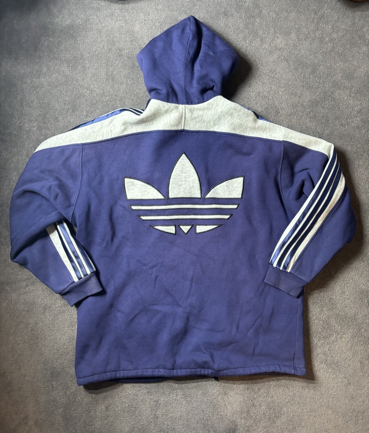 VTG Adidas Y2K Hip Hop Baggy Trefoil Three Stripes Jacket Men’s XL Made in Japan thumbnail 2