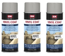 SEM Marine Vinyl & Plastic Coating  GREY Aerosol 12 oz. M25203 (3 Pack)