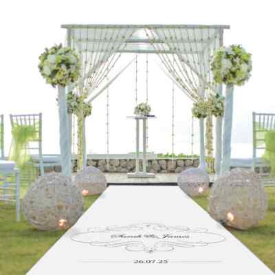 Hochzeit Gang Läufer personalisiert elegantes Design Hochzeit Zeremonie Kirche Gang