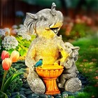 New ListingSolar Garden Decor Bird Bath Elephant Statues Outdoor, Birthday Gifts for Women,