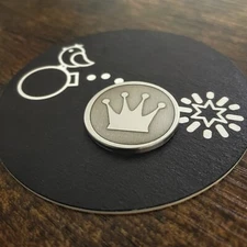 KING ME! (Raised Relief Stainless Steel) Custom Golf Ball Marker!