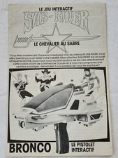 IDEAL Toys SAB RIDER BRONCO Jet Pistol Interactive Instruction Sheet 1987 French