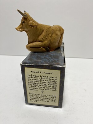 Vintage 1992 Fontanini Seated Ox Heirloom Nativity Figure 5 Inch