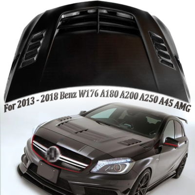 Front Hood Engine Bonnet Cover FRP For 2013-18 Benz W176 A180 A200