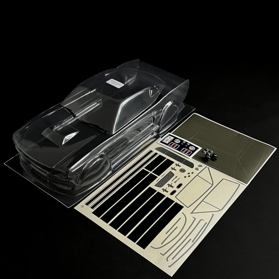 Carrocería de coche RC 1:10 Ford GT-500 Mustang Shelby sin pintar con hoja de calcomanías Foto 4 de 4