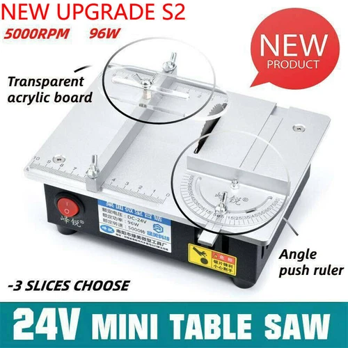 Mini Table Saw Electric Bench Saw Woodworking DIY Acrylic PCB Desktop Cutting - Picture 1 of 6