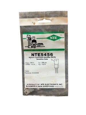 NTE5456 Silicon Controlled Rectifier (SCR) Sensitive Gate TO202 ECG5456
