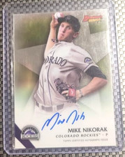 2015 Bowman's Best Best of '15 Autographs #B15MN Mike Nikorak Colorado Rockies