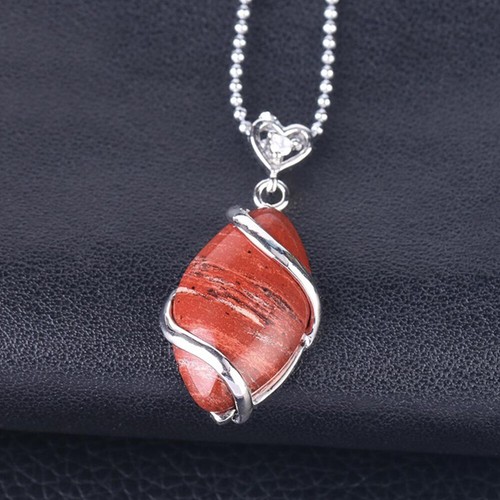 Natural Gemstone Jewelry Quartz Crystal Double-sided Pendant Marquise Necklace - 第 17/28 張圖片
