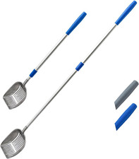 Extendable XXL Cat Litter Scoop Long Handle Aluminum Deep Poop Sifter for Box XL