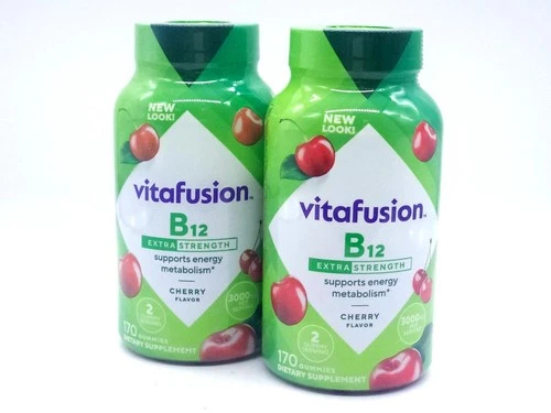 2 Pack Vitafusion Extra Strength B12 Gummy Vitamins 170 Ct EXP 06/27