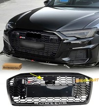 For Audi A6 C8 Sline S6 2019-2022 Grill Front Hood Grille RS6 Style Mesh w/Badge