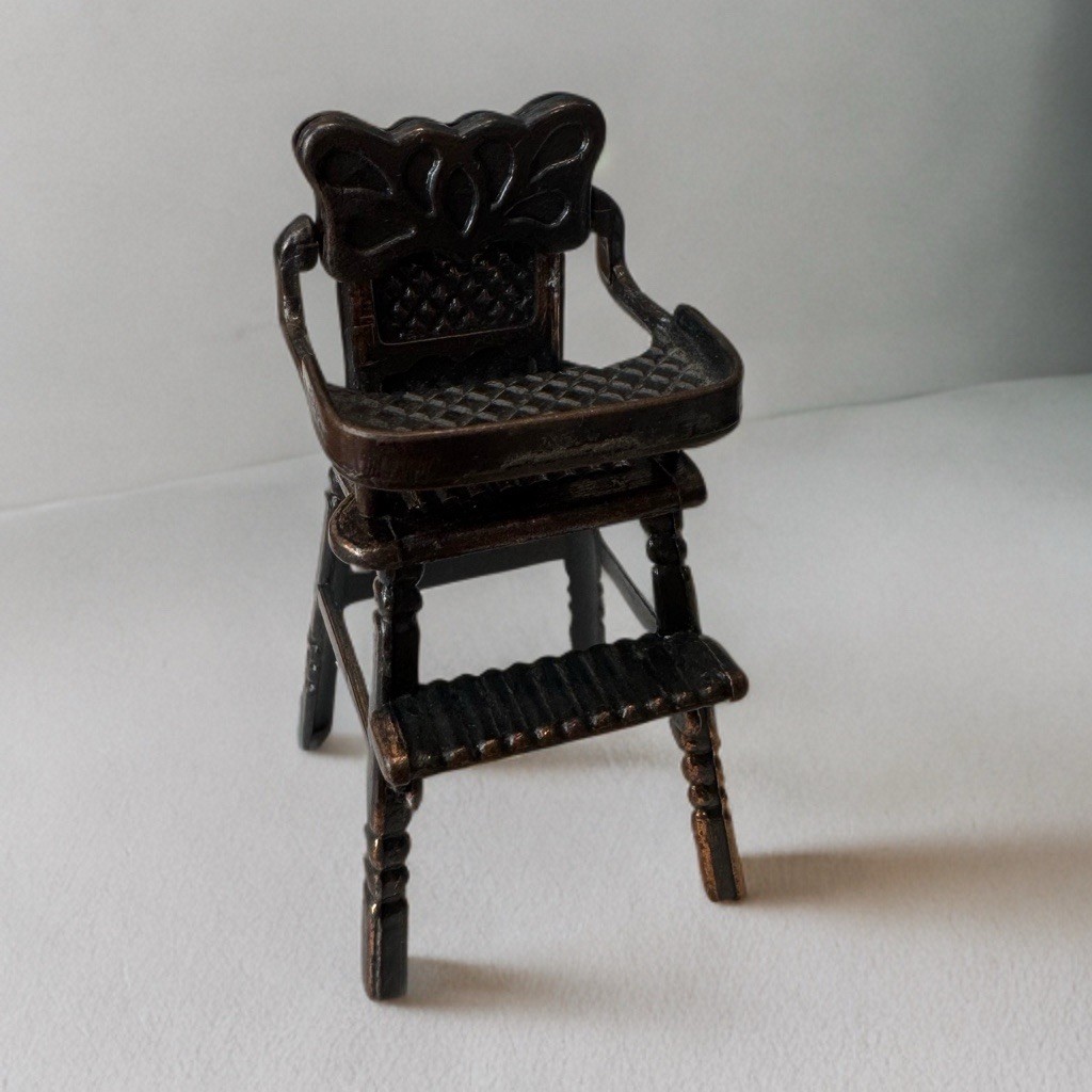 Durham Dollhouse Nursery Furniture Lot 4 Miniatures Crib Chair Stroller Rocker