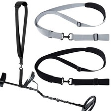 Tondiamo 2 Pcs Metal Detector Shoulder Strap 49.2 x 2 inches, Black, Gray
