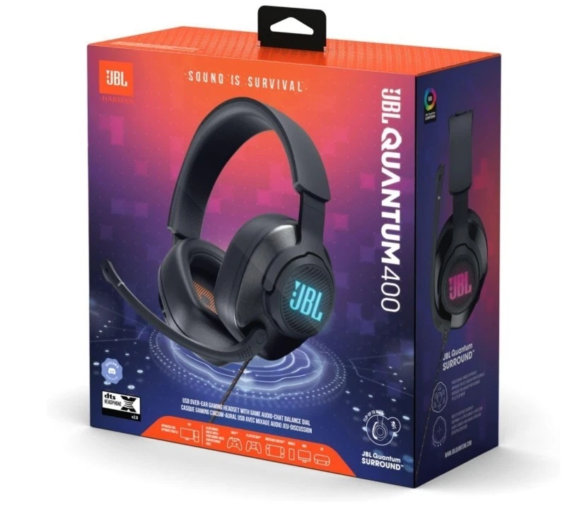 JBL Quantum 400 Gaming-Headset 3D Surround Kopfhörer Schwarz - NEU - Bild 3 von 4