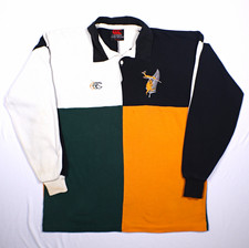 Vintage 1992 Canterbury South Africa Rugby Shirt Colorblock Jersey Size 46 XL